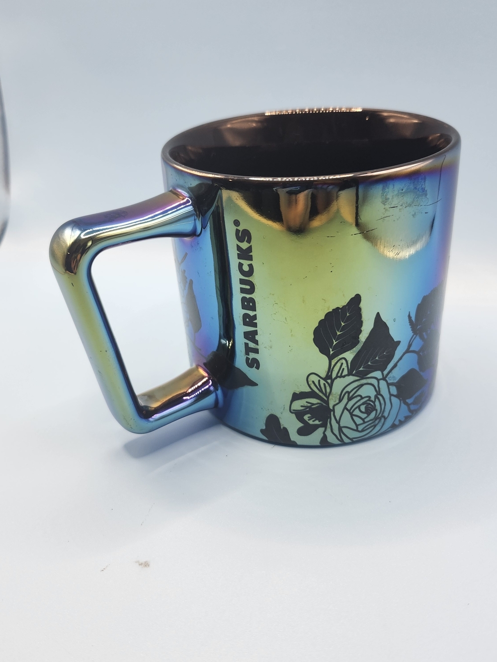 Starbucks Fall 2020 Iridescent Autumn Rose Mirror Metallic Oil Slick Mug 14oz